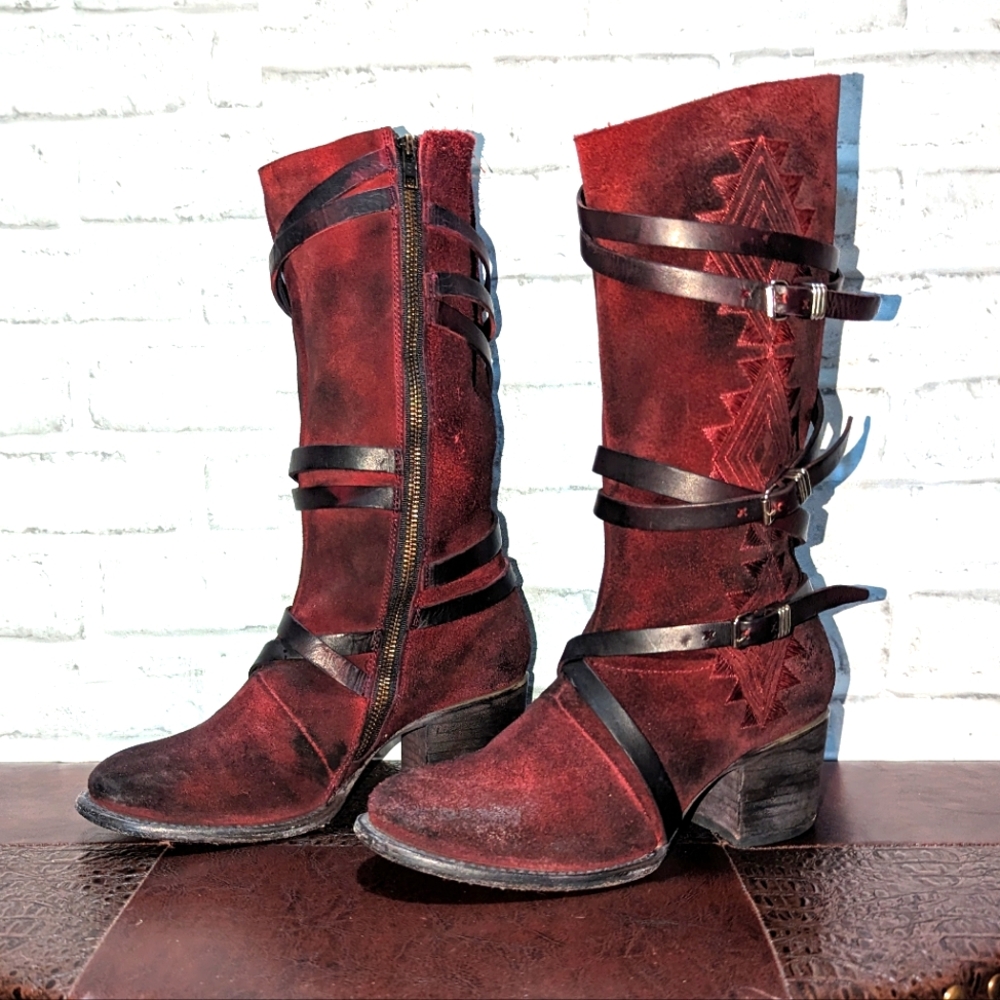 FreeBird COLIN Boot in Black Cherry size 8 - Picture 2 of 13